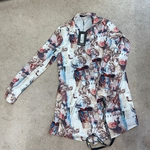 Pretty Little Thing Renaissance Shirt Dress